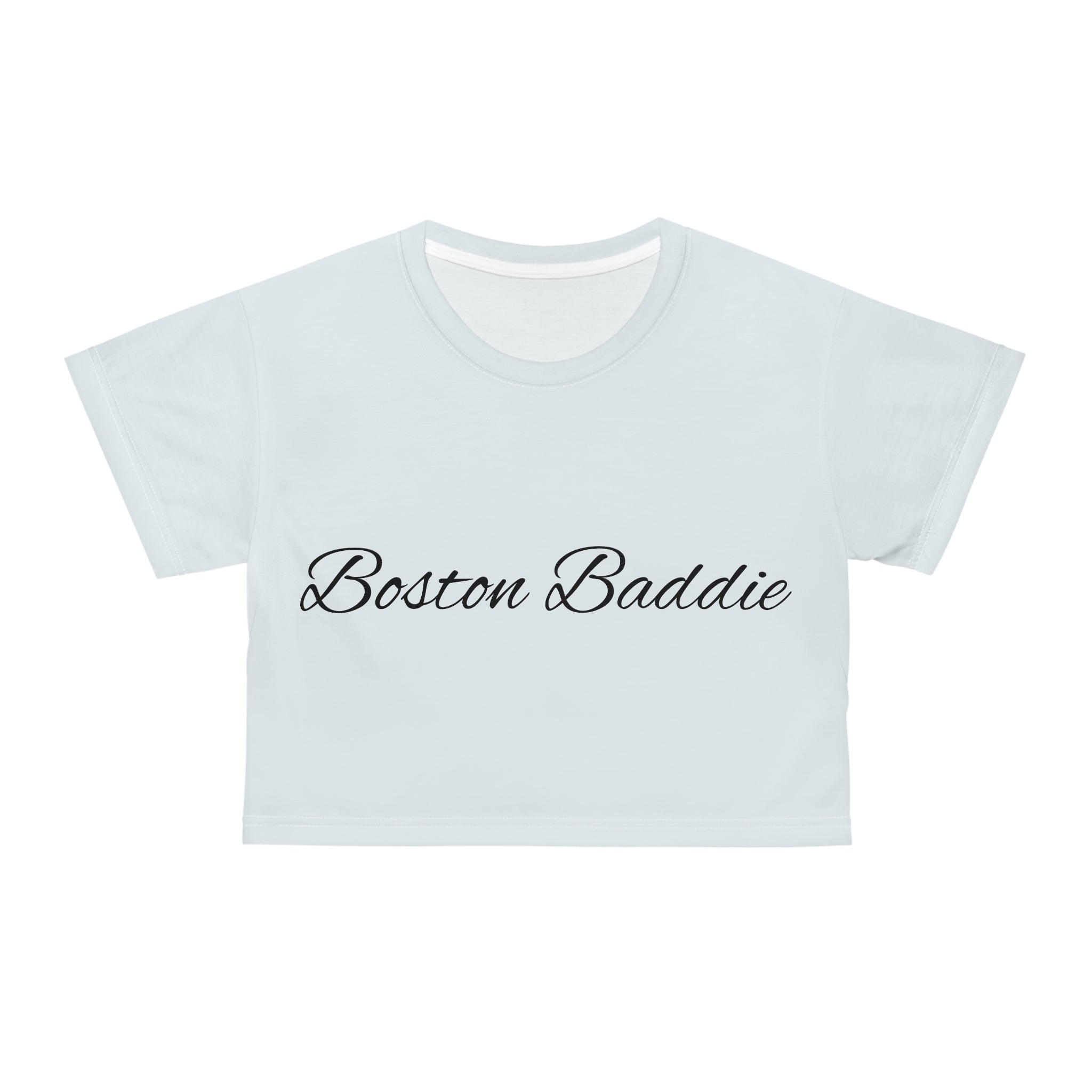 Boston Baddie Crop Tee — Trendy Graphic Women's Crop Top
