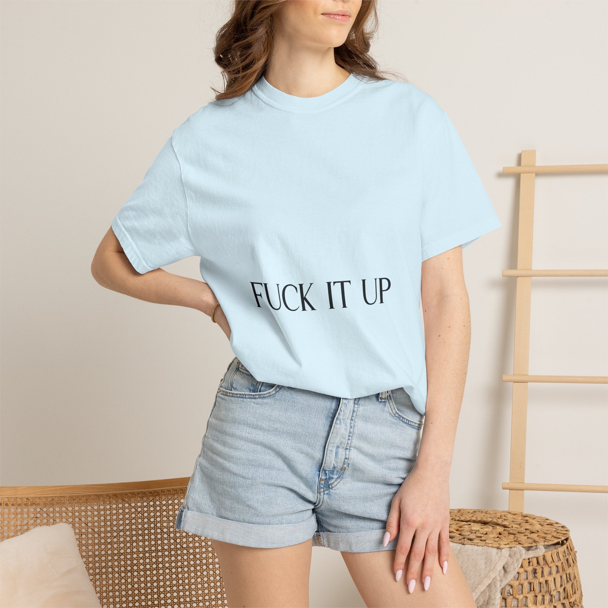 T-Shirt — “F*** It Up” Front & “Boston Baddie” Back Graphic Tee