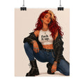 Rolled Poster — 'fuck it up.' Edgy Redhead Illustration Art Print