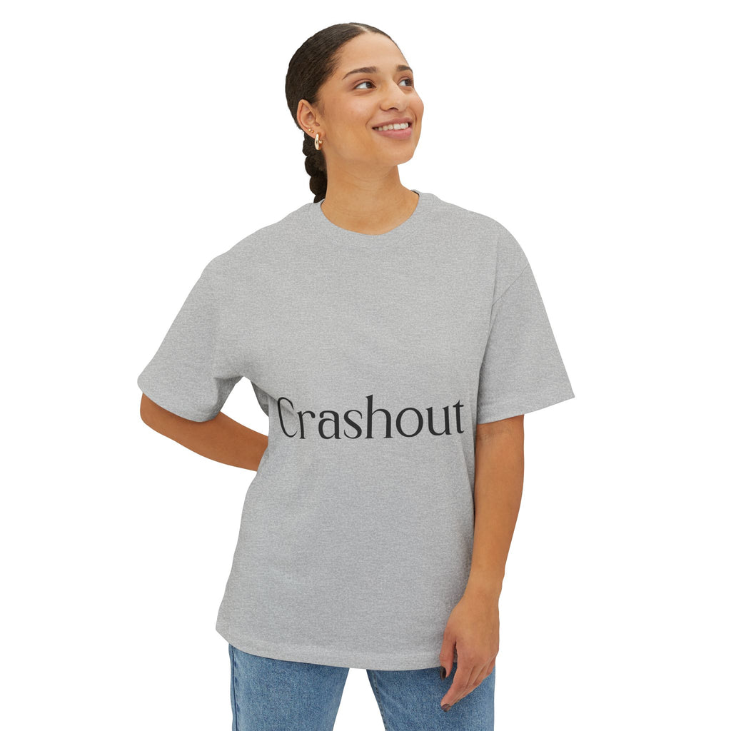 Crashout Boxy Tee — Minimalist Oversized Graphic T-Shirt