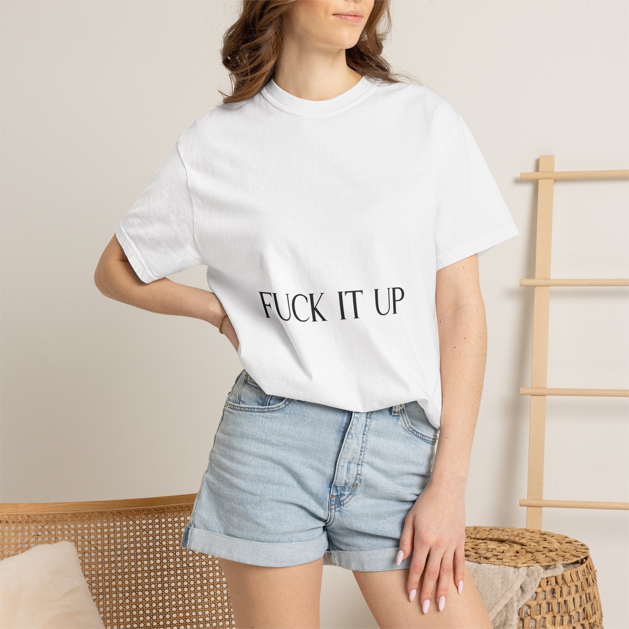 T-Shirt — “F*** It Up” Front & “Boston Baddie” Back Graphic Tee