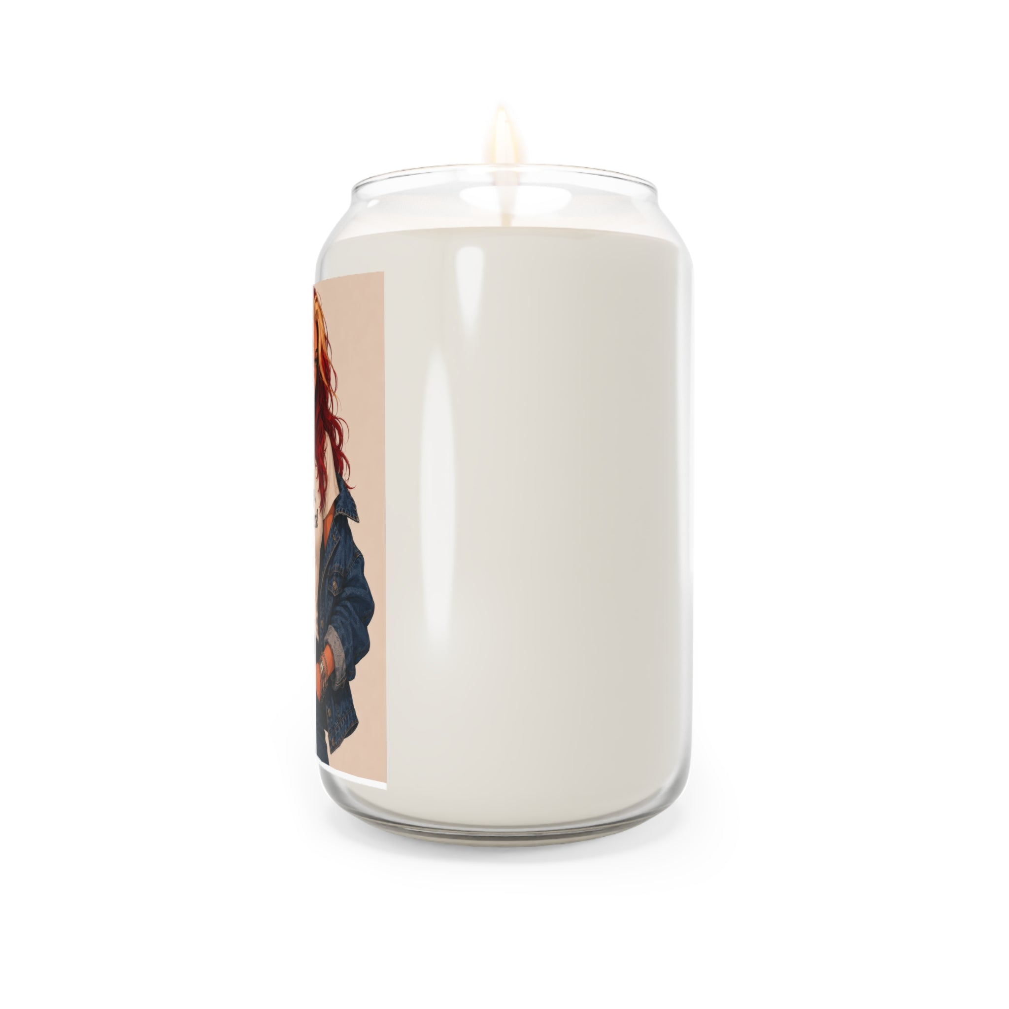 Soy Scented Candle — Redhead Graphic with 'What's up' Tee (13.75 oz)