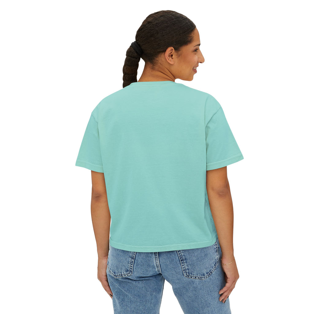 Boxy Tee — "Fuck It Up" Minimalist Slogan Women's Crop T-Shirt