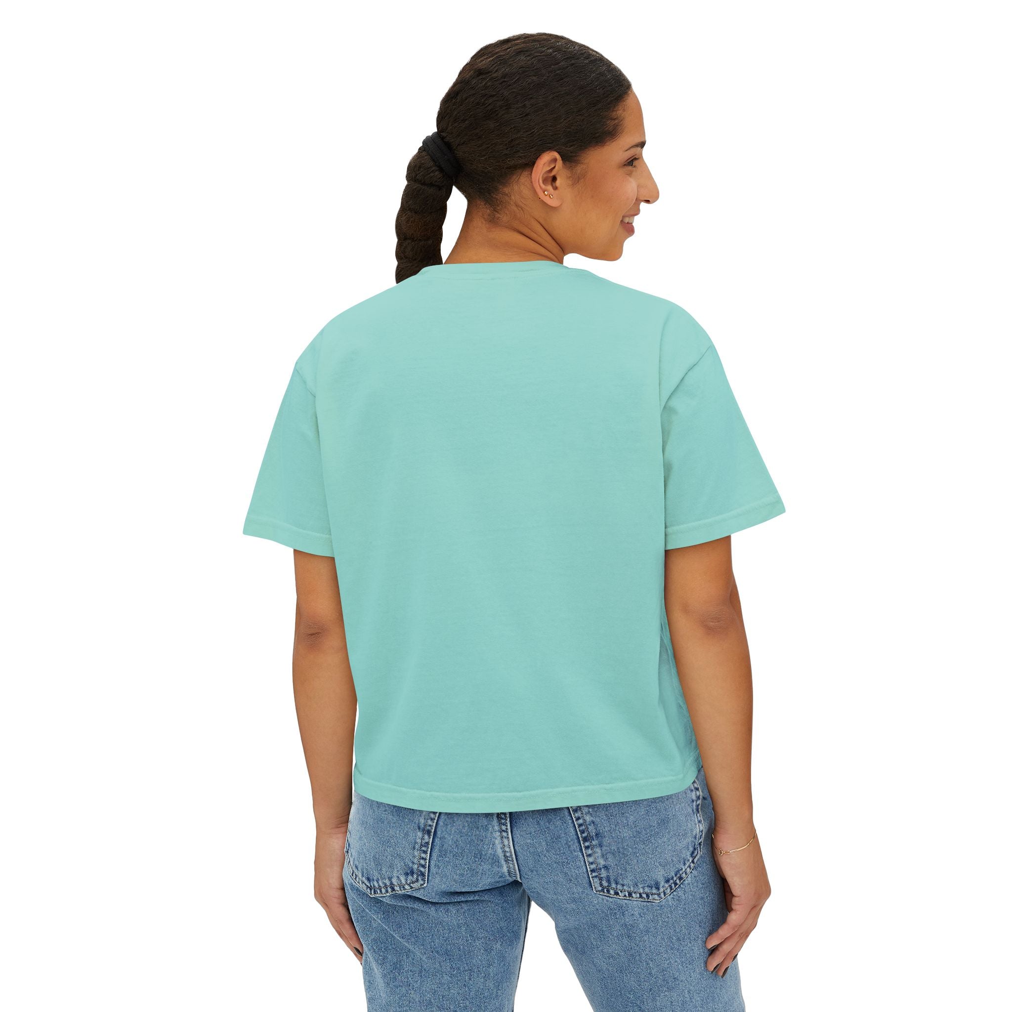 Boxy Tee — "Fuck It Up" Minimalist Slogan Women's Crop T-Shirt