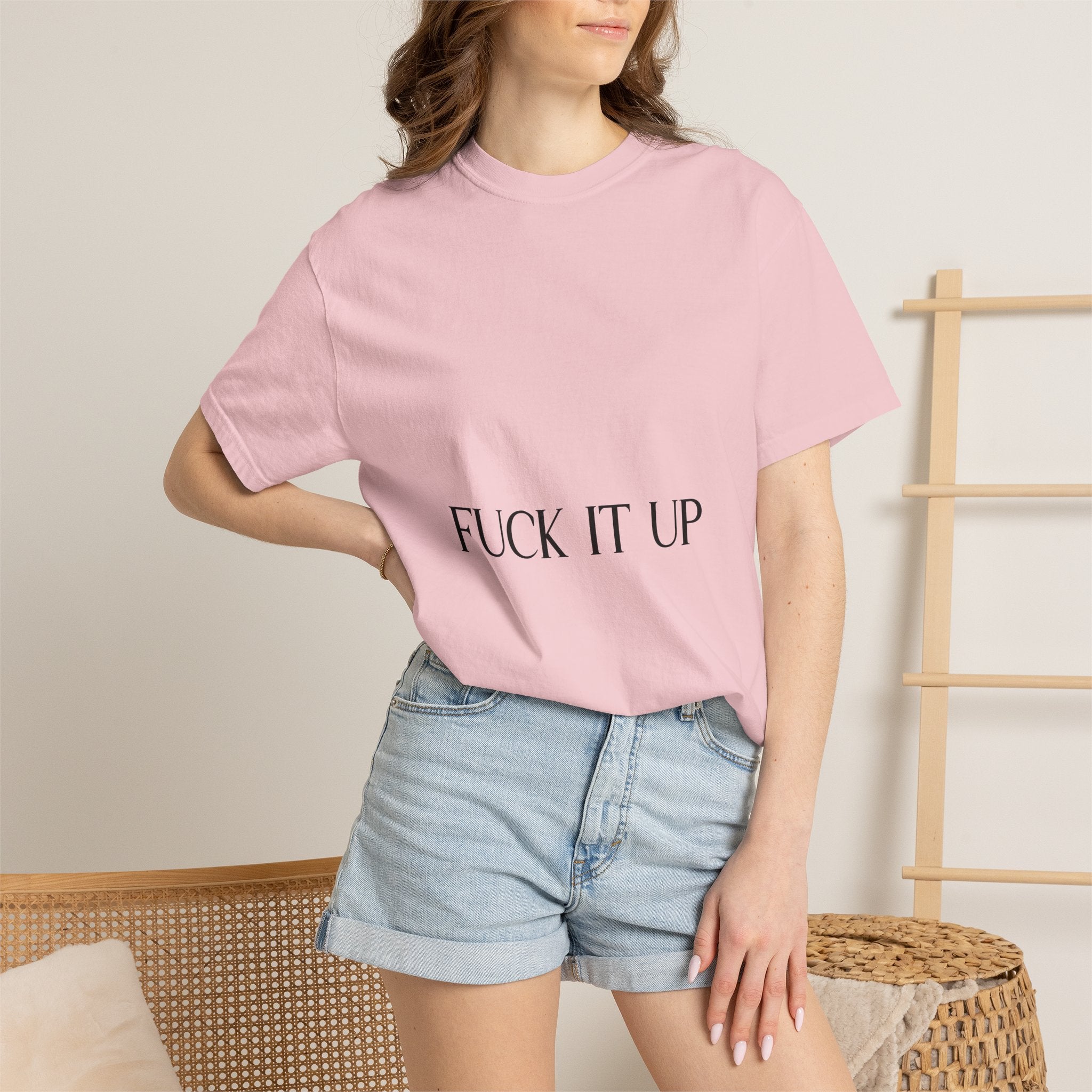 T-Shirt — “F*** It Up” Front & “Boston Baddie” Back Graphic Tee