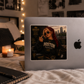 Boston Baddie Square Sticker — Urban City Girl Sticker with 'Boston Baddie' Text