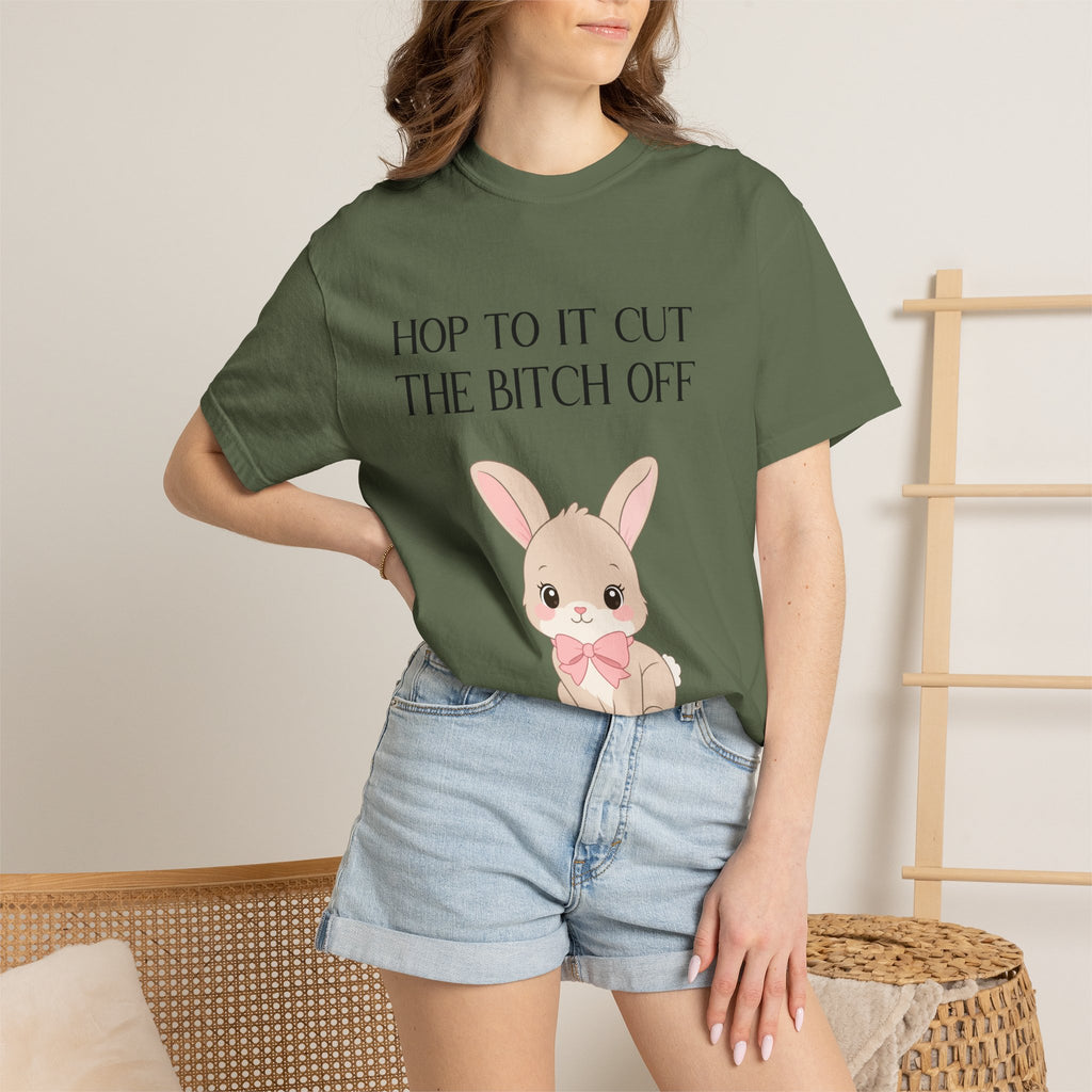 T-shirt « Bunny 'Hop To It Cut The Bitch Off' »