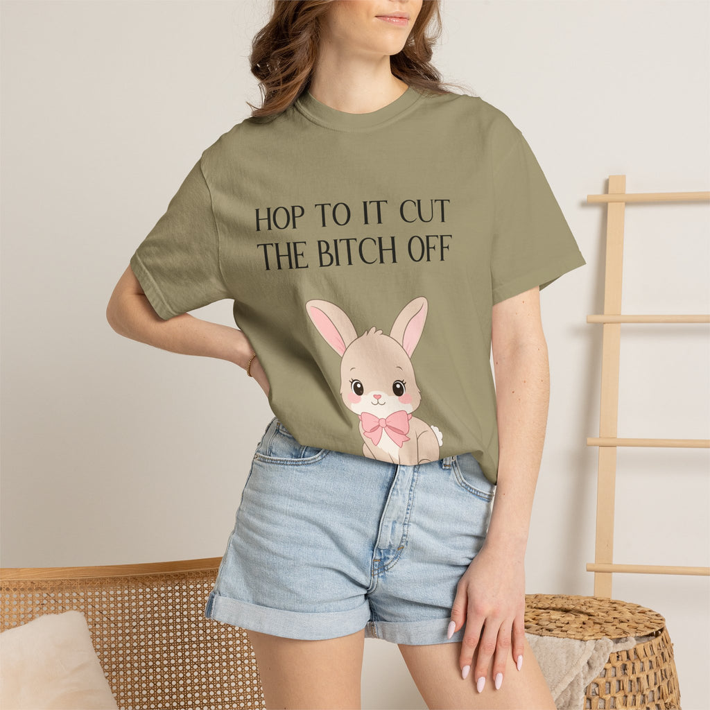 T-shirt « Bunny 'Hop To It Cut The Bitch Off' »