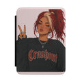 Kindle Case — Edgy Girl Peace Sign Illustration Cover ("Crashout")