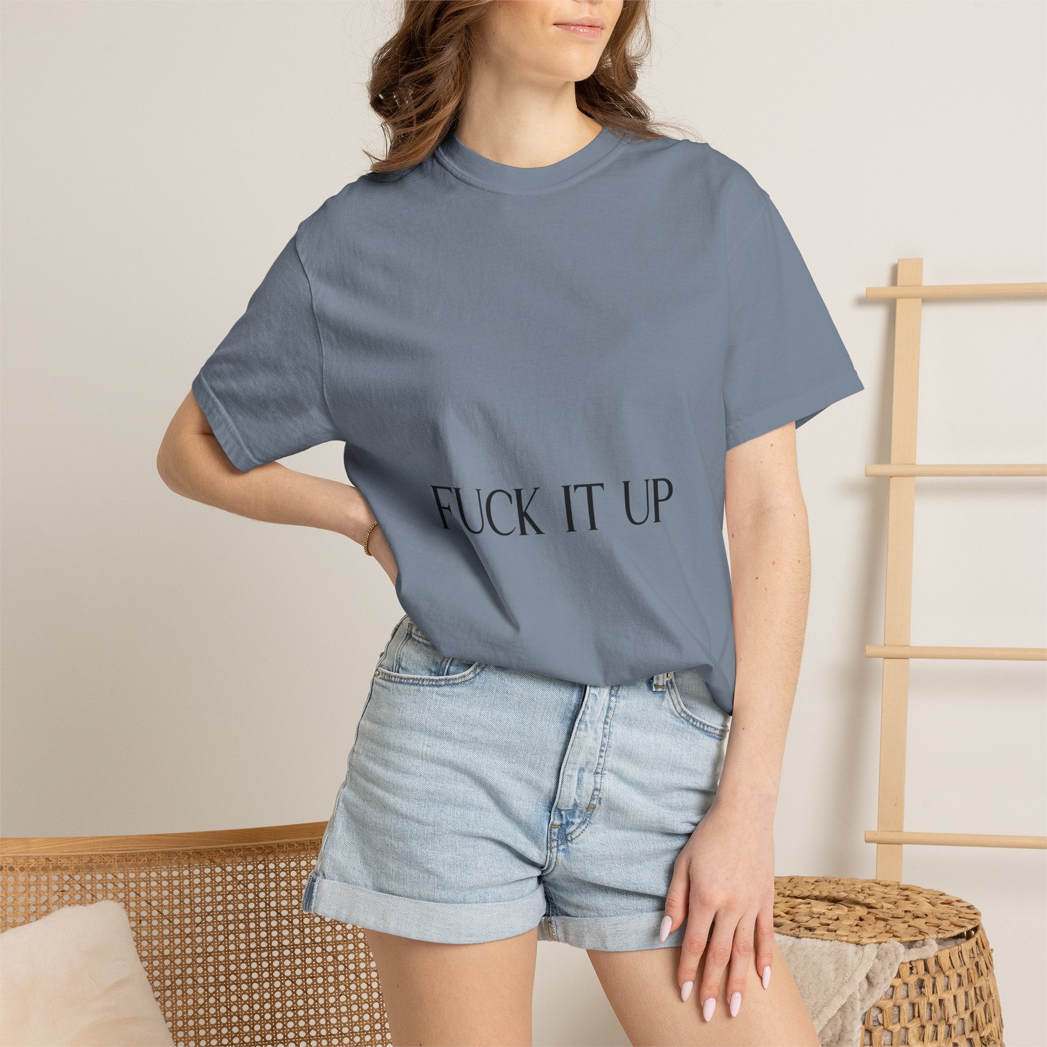 T-Shirt — “F*** It Up” Front & “Boston Baddie” Back Graphic Tee
