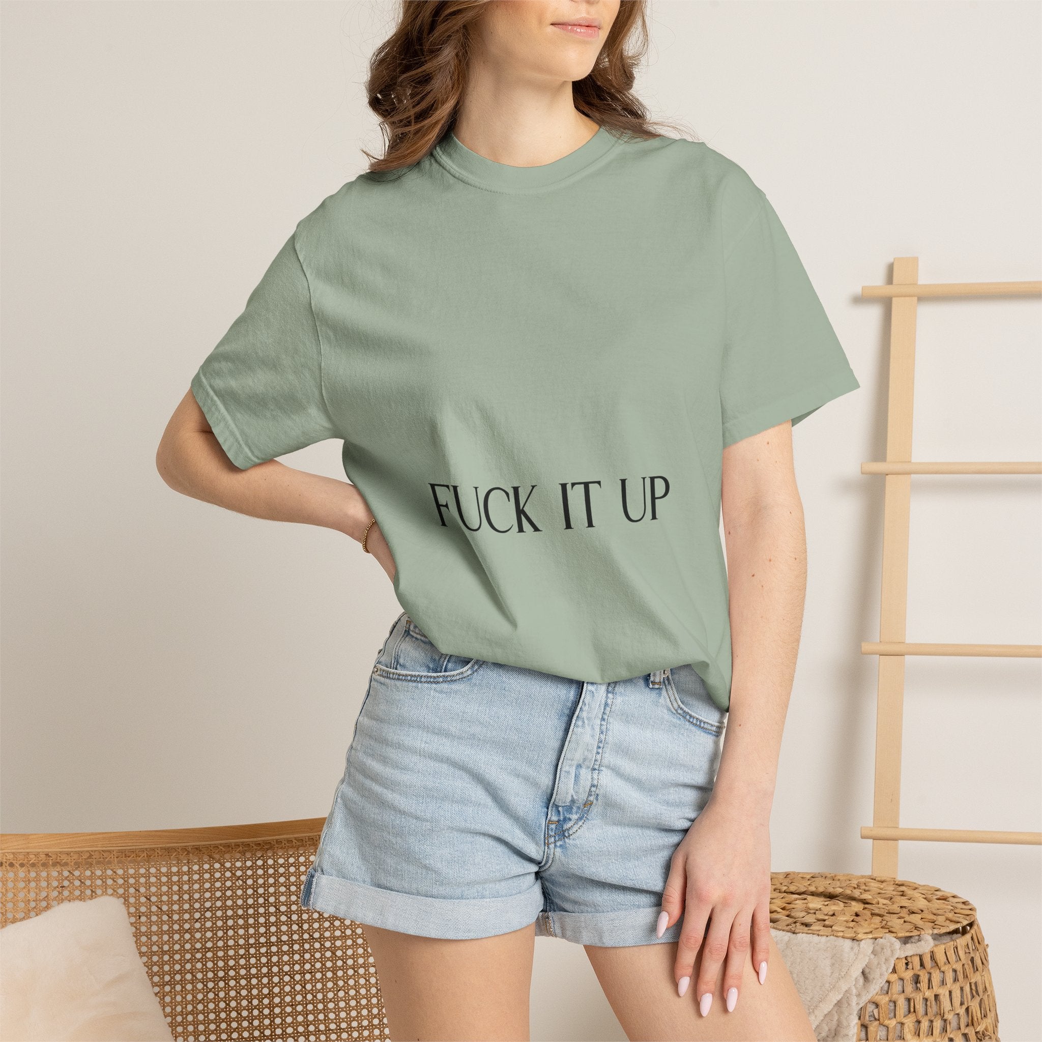 T-Shirt — “F*** It Up” Front & “Boston Baddie” Back Graphic Tee