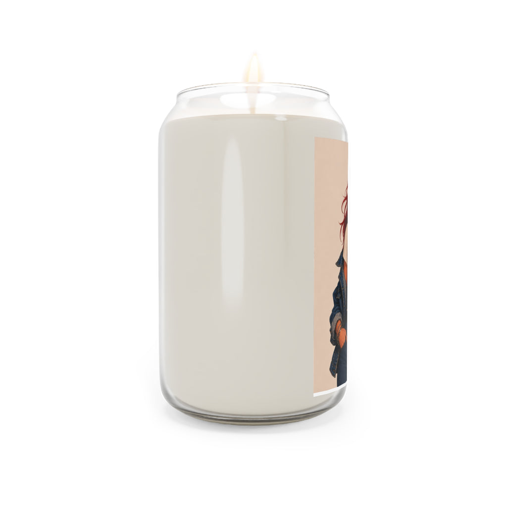 Soy Scented Candle — Redhead Graphic with 'What's up' Tee (13.75 oz)