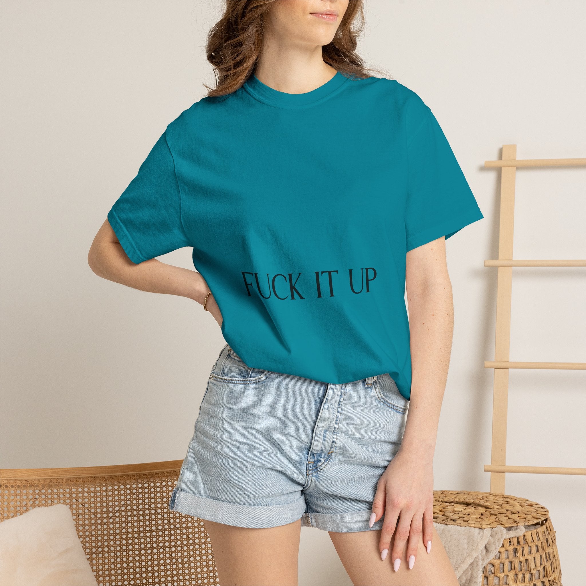 T-Shirt — “F*** It Up” Front & “Boston Baddie” Back Graphic Tee