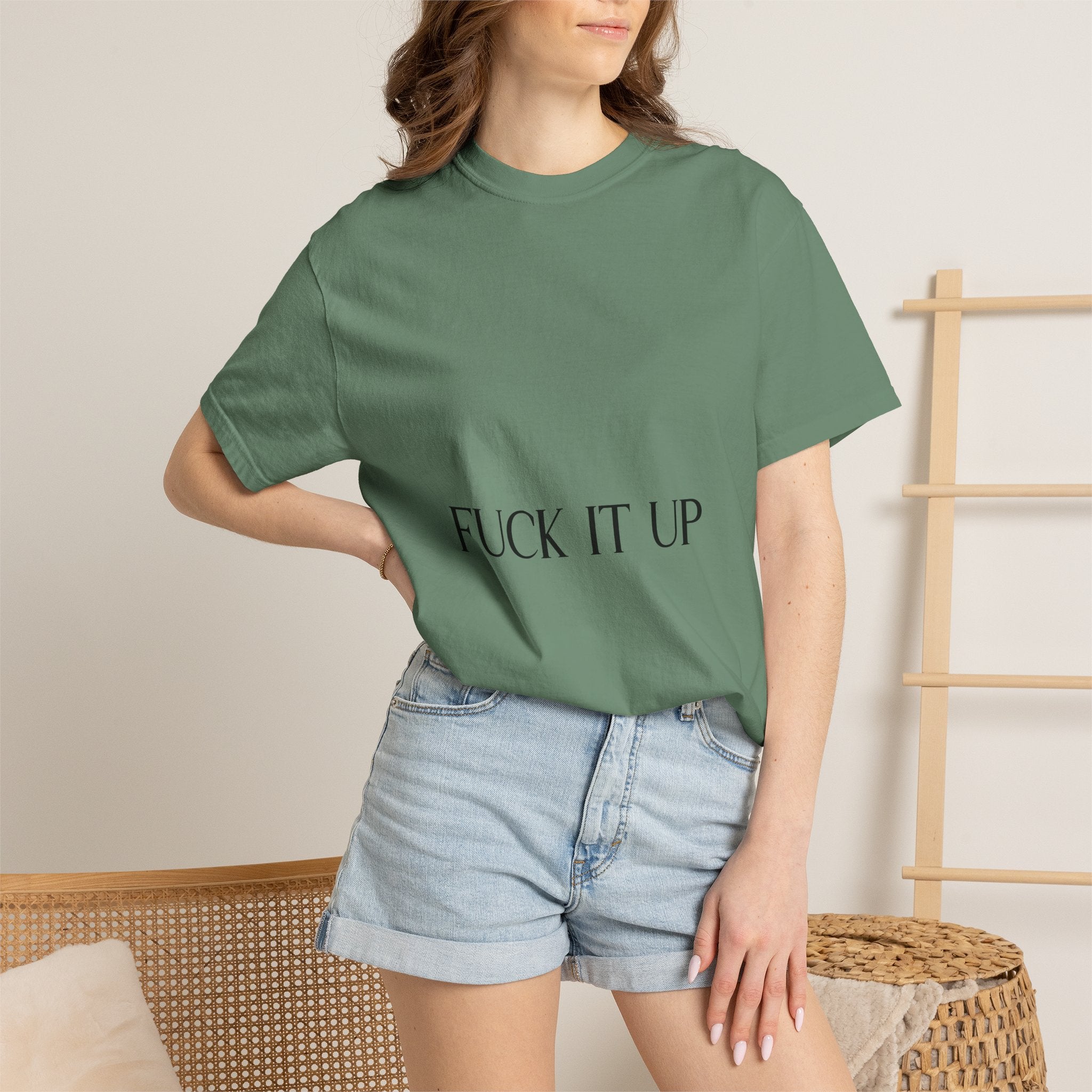 T-Shirt — “F*** It Up” Front & “Boston Baddie” Back Graphic Tee